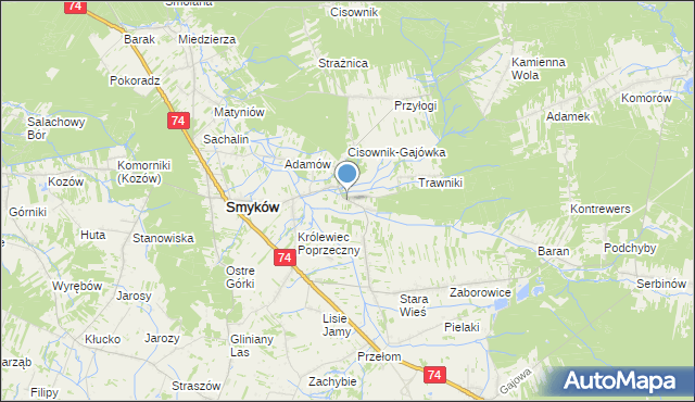 mapa Piaski Królewieckie, Piaski Królewieckie na mapie Targeo